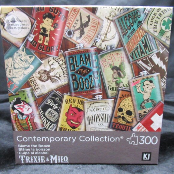 "Blame the Booze" Vintage Spirits 300 piece Puzzle - Picture 2 of 3